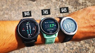 Comparação Garmin Forerunner 745 Vs 945 Vs 645 [upl. by Limay]