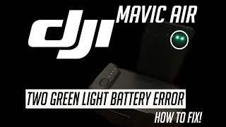 DJI Mavic Air How to Fix Battery Issue [upl. by Sairacaz865]