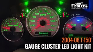 200408 F150 GAUGE CLUSTER LED LIGHT KIT INSTALL F150LEDSCOM [upl. by Ilatan308]