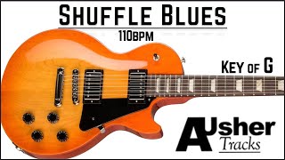 Shuffle Blues 12 Bar in G  Guitar Backing Track [upl. by Letney]