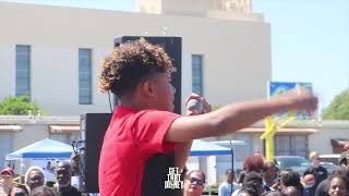 Jaiden2Fast performing live  Crete Academy Backpack Giveaway amp Nipsey Hussle Memorial 2020 [upl. by Ydaj762]