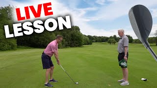 how to hit the HYBRID RESCUE UTILITY golf club every time  LIVE GOLF LESSON [upl. by Ramed]