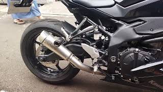 Kawasaki Zx25r Proliner Tr2 ss Exhaust Sound Proliner Kawasaki zx25r [upl. by Phillie]