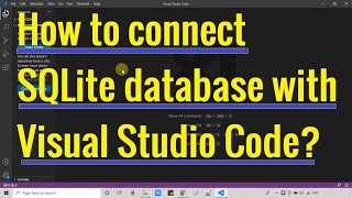 How to connect SQLite datbase with Visual Studio Code [upl. by Oirram696]