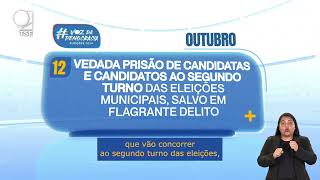 calendario eleitoral eleiçoes 2024 Vedada Prisão de candidatos do 2° turno [upl. by Weissman]