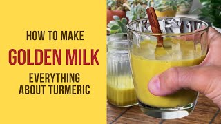 How to make GOLDEN MILK aka TURMERIC MILK properties and benefits [upl. by Reve]