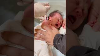 Baby Vaccine action at hospital 🏥 and funny 😂 baby love cute family babygirl happy funny [upl. by Kepner]