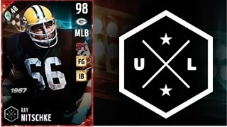 Ultimate Legend Ray Nitschke  Player Review  Madden 17 Ultimate Team Gameplay [upl. by Leryt512]