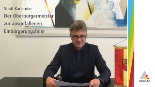 OB zur ausgefallenen Einbürgerungsfeier 2020 [upl. by Aissac]