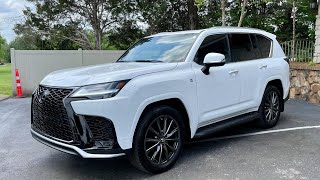 NEW LEXUS LX600 FSPORT LUXURY SUV White Color  Interior Exterior Review [upl. by Nymsaj]