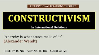 Constructivism International Relations Explained in English in 7 minutes [upl. by Corso]