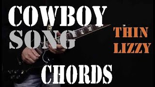 THIN LIZZY Cowboy Song  Chords amp Rhythm [upl. by Hilly792]