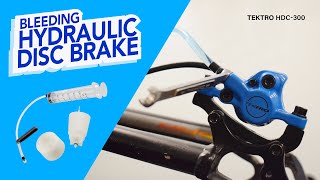 Bleeding the Hydraulic Disc Brake  Tektro HDC300 [upl. by Hogg144]