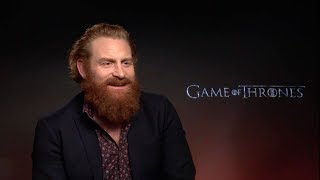 Kristofer Hivju aka Tormund on Game of Thrones Season 8 [upl. by Yelsnik]