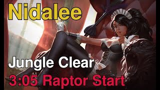 Nidalee Jungle Clear  305 Raptor Start World Record [upl. by Godewyn740]