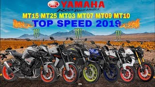 Yamaha MT15 MT25 MT03 MT07 MT09 MT10 Top Speed [upl. by Sierra462]