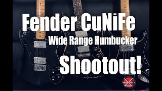 Fender CuNiFe Wide Range Humbucker Shootout [upl. by Doownyl]