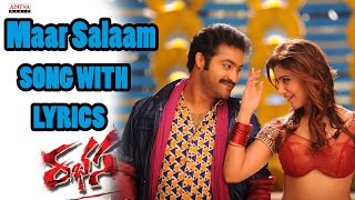 Maar Salaam Song With Lyrics Rabasa Songs  Jr NTR Samantha Pranitha  Aditya Music Telugu [upl. by Faucher469]