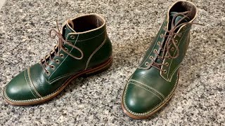 Onderhoud SVC03 Brogue Captoe Service Boot in Sedgwick English Green Bridle Leather [upl. by Kcered908]