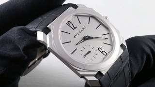 Bulgari Octo Finissimo Automatic STEEL 103035 BGO40C14SLXTAUTO Luxury Watch Review [upl. by Atteyram]