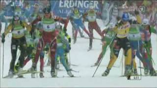 Magdalena Neuner  28th World Cup win  Oberhof Mass Start Jan 2012 [upl. by Atem]