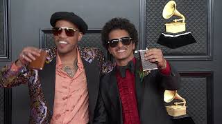 Bruno Mars and Anderson Paak on the Red Carpet I 2021 Annual GRAMMY Awards [upl. by Templia648]