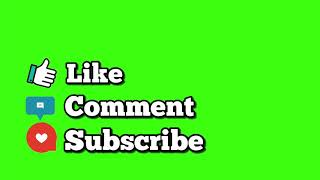 Subscribe intro like and comment green screen  Subscribe intro [upl. by Gaye623]