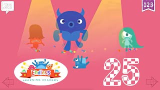 Endless Numbers 25  Learn Number TwentyFive  Fun Learning for Kids [upl. by Ernestus402]