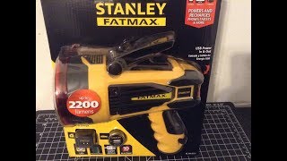 Stanley Fatmax 2200 lumen Rechargeable Spotlight [upl. by Gelasius]