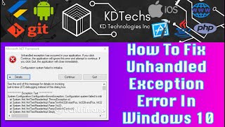 How to Fix the ‘Unhandled Exception Has Occurred’ Error In Windows 11 Tutorial [upl. by Dieball]