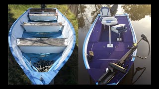 14 FT Utility to Tiny Bass Boat  Full Build Timelapse  Start to Finish [upl. by Nameloc]