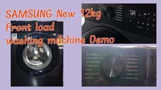 SAMSUNG New WW12DG5B24AB 12kg front load washing machine Demo Kannada [upl. by Gertrude]