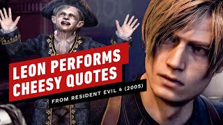 Leon Actor Reads Cheesy Resident Evil 4 Quotes [upl. by Cirderf]