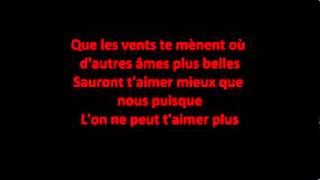 Puisque tu pars Jean Jacques Goldman paroles lyrics YouTube Low [upl. by Cacka]