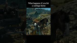 Heres what happens if you decide to hit a carriage horse in Skyrim [upl. by Vassaux613]