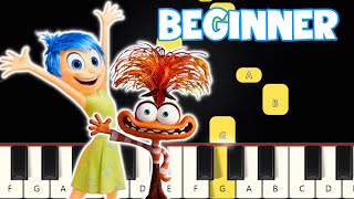 Inside Out  Theme Song  Beginner Piano Tutorial  Easy Piano [upl. by Maris]