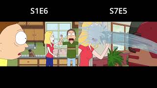 Rick and Morty S1E6 vs S7E5 Ending [upl. by Lutero365]