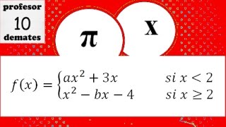 Derivabilidad de una función con parámetros ejercicios 02 [upl. by Ytsenoh]