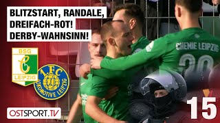 Blitzstart Randale DreifachRot Wahnsinn im Leipziger Derby Chemie  Lok  Regionalliga Nordost [upl. by Ammeg]