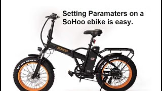 SoHoo Ebike Setting Parameters on SW900 Controller [upl. by Mcquoid]