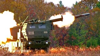 US Army M142 HIMARS in Action [upl. by Sosanna602]