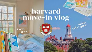 Harvard movein vlog  dorm room transformation amp tour junior year [upl. by Pickford]