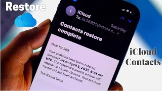 How to Restore Contacts from iCloud on iPhone [upl. by Enneirda15]