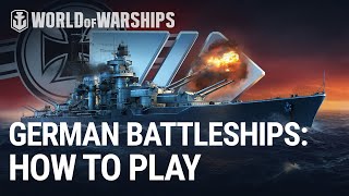 German Battleships Review  World of Warships [upl. by Ailedroc905]