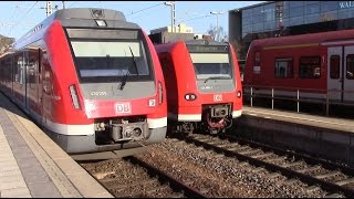 Herrenberg  SBahn Stuttgart mit ET 423  ET 430  ET 425  BR 181  RegioShuttle DB HzL [upl. by Zannini]