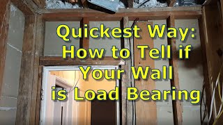 How to Tell if Your Wall is Load Bearing [upl. by Rebmat845]