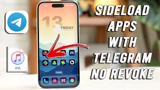 Sideload Apps Online on iOS Using Telegram Work 100 [upl. by Bumgardner]