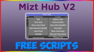 Roblox FE Script Showcase Mizt Hub V2 [upl. by Vtarj52]