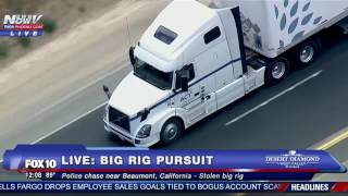 FULL Epic Police Chase  STOLEN BIG RIG Through Southern California  FNN [upl. by Enitsenrae292]