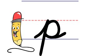 Pencil Petes Cursive Writing  Lowercase p [upl. by Lalise890]